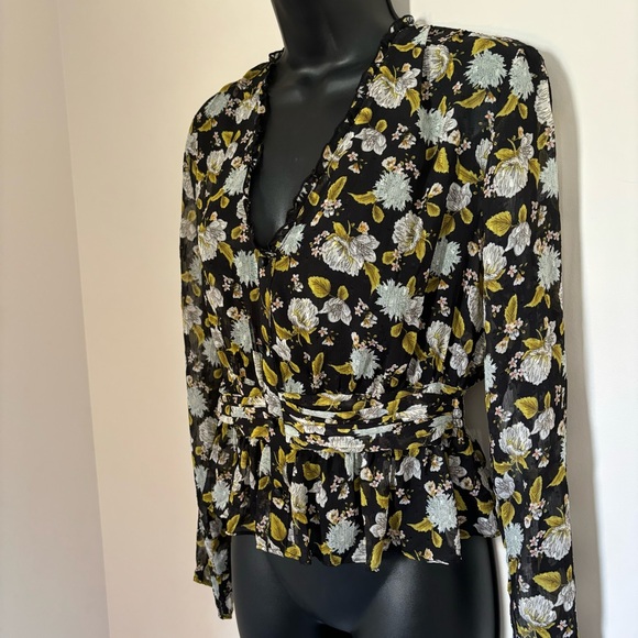 💙17 Zara Floral Blouse - Picture 1 of 10